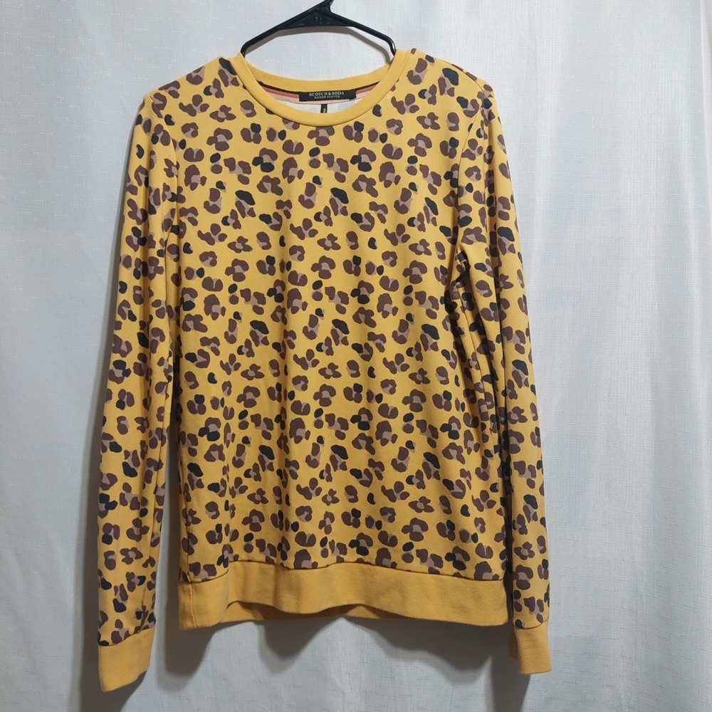 Scotch & Soda Magical Attitudes Womens Medium Sweatshirt Animal Print Stretch